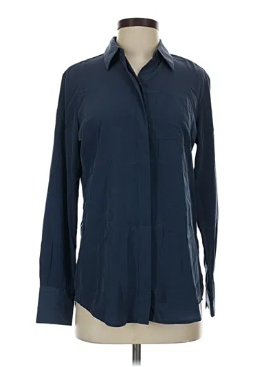Pre-owned Nine West Long Sleeve Blouse In Blue