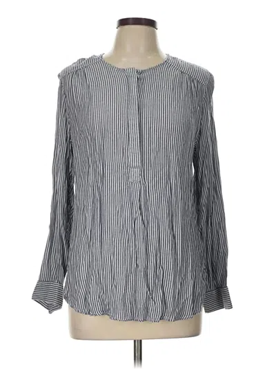 Pre-owned Nine West Long Sleeve Blouse In Gray
