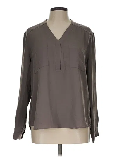 Nine West Long Sleeve Blouse In Gray