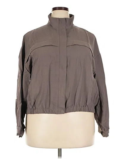 Pre-owned Nine West Long Sleeve Blouse In Gray