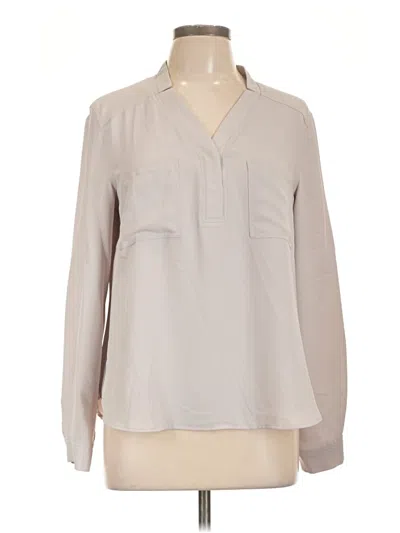 Pre-owned Nine West Long Sleeve Blouse In Gray
