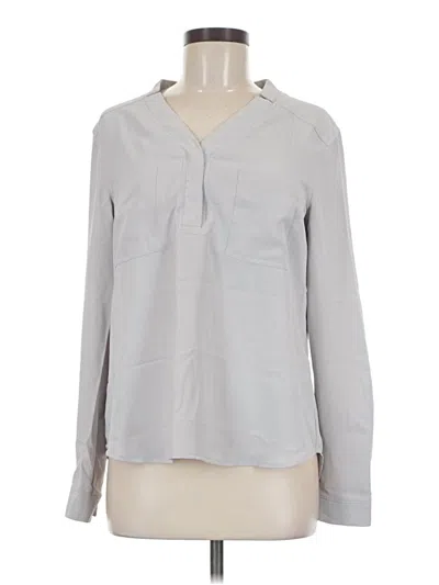 Pre-owned Nine West Long Sleeve Blouse In Gray