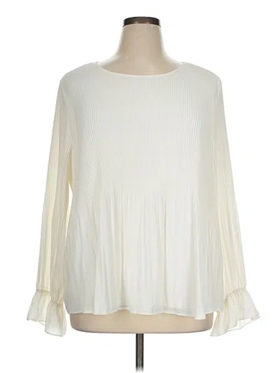 Pre-owned Nine West Long Sleeve Blouse In Ivory