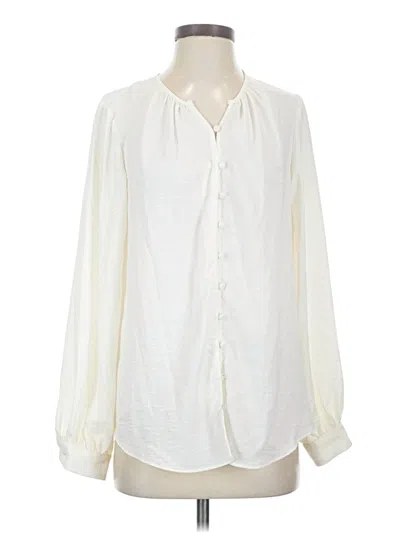 Pre-owned Nine West Long Sleeve Blouse In Ivory