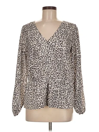 Pre-owned Nine West Long Sleeve Blouse In Ivory
