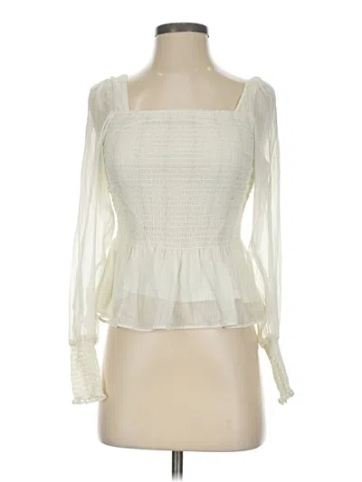 Pre-owned Nine West Long Sleeve Blouse In Ivory