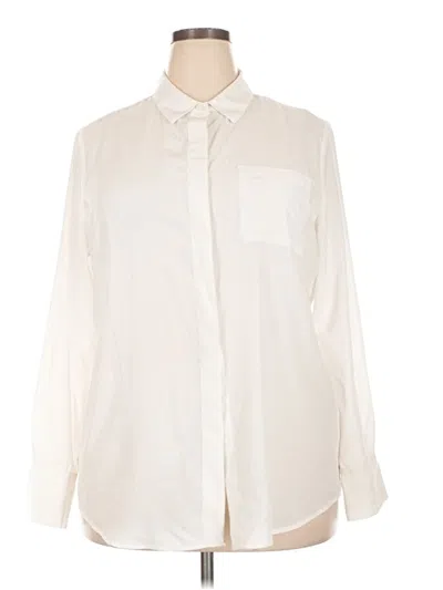 Pre-owned Nine West Long Sleeve Blouse In Ivory