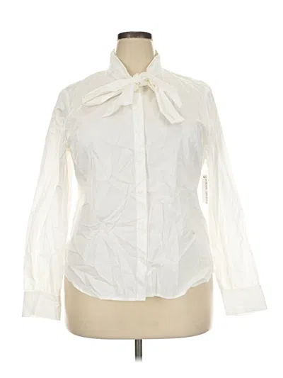 Pre-owned Nine West Long Sleeve Blouse In Ivory
