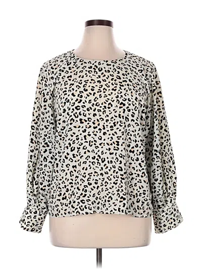 Pre-owned Nine West Long Sleeve Blouse In Ivory