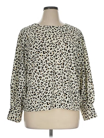 Pre-owned Nine West Long Sleeve Blouse In Ivory
