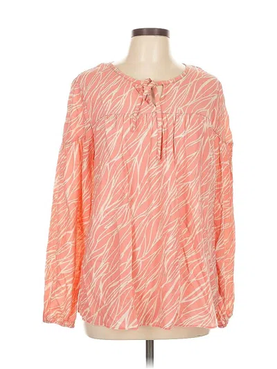 Pre-owned Nine West Long Sleeve Blouse In Orange