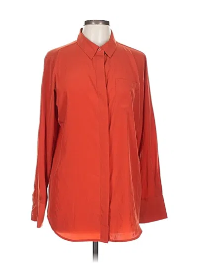 Pre-owned Nine West Long Sleeve Blouse In Orange