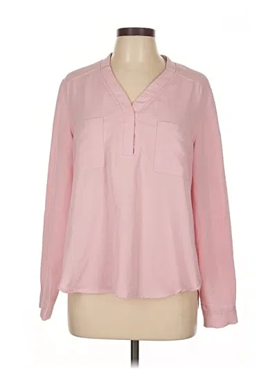 Pre-owned Nine West Long Sleeve Blouse In Pink