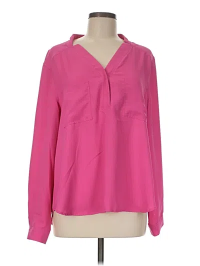 Pre-owned Nine West Long Sleeve Blouse In Pink