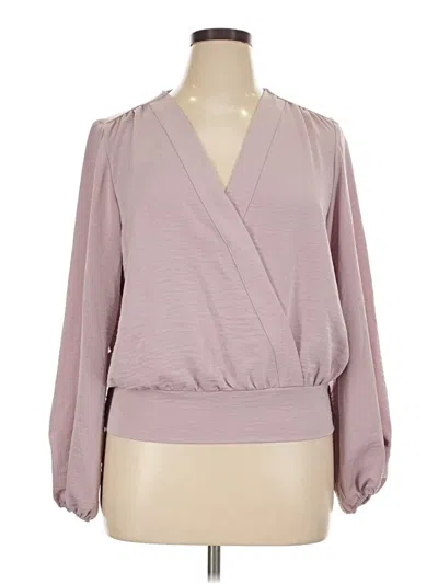 Pre-owned Nine West Long Sleeve Blouse In Pink