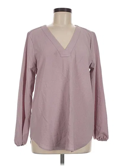 Pre-owned Nine West Long Sleeve Blouse In Pink
