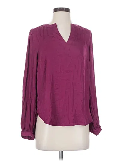 Pre-owned Nine West Long Sleeve Blouse In Pink