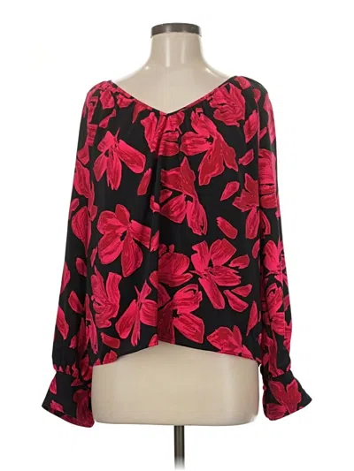 Pre-owned Nine West Long Sleeve Blouse In Red