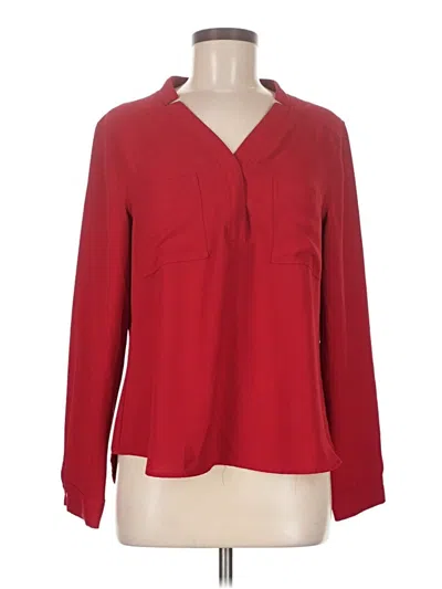 Pre-owned Nine West Long Sleeve Blouse In Red