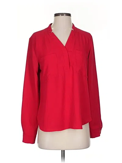 Pre-owned Nine West Long Sleeve Blouse In Red