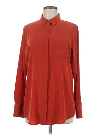 Pre-owned Nine West Long Sleeve Blouse In Red
