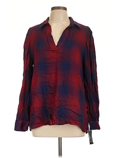 Pre-owned Nine West Long Sleeve Blouse In Red