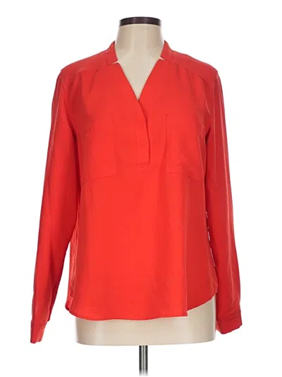 Pre-owned Nine West Long Sleeve Blouse In Red