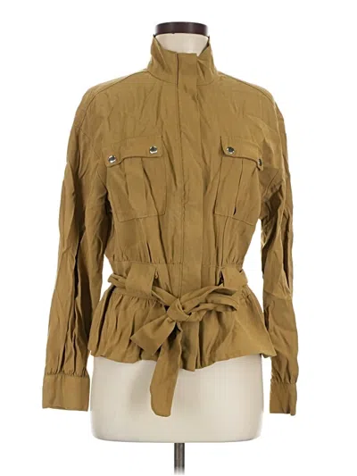 Pre-owned Nine West Long Sleeve Blouse In Tan
