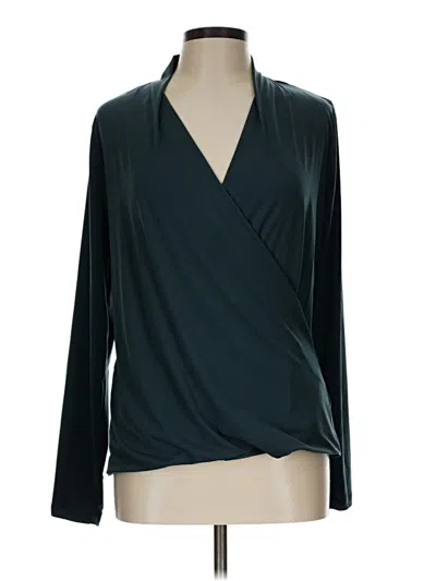 Pre-owned Nine West Long Sleeve Blouse In Teal