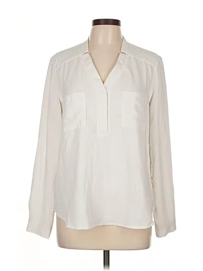 Pre-owned Nine West Long Sleeve Blouse In White