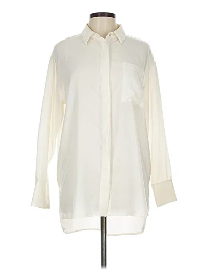 Pre-owned Nine West Long Sleeve Blouse In White