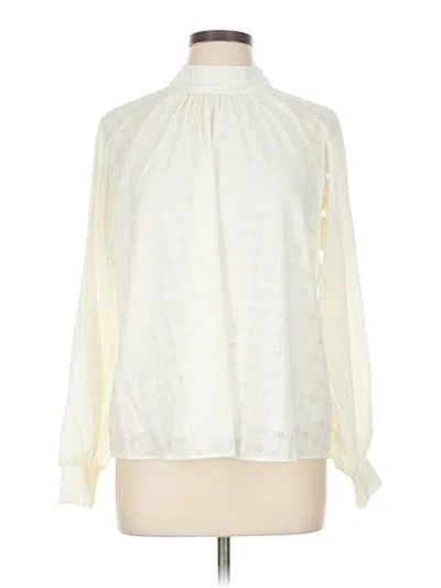 Pre-owned Nine West Long Sleeve Blouse In White