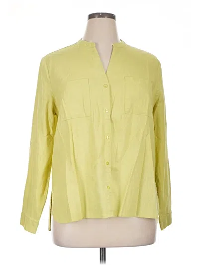 Pre-owned Nine West Long Sleeve Blouse In Yellow