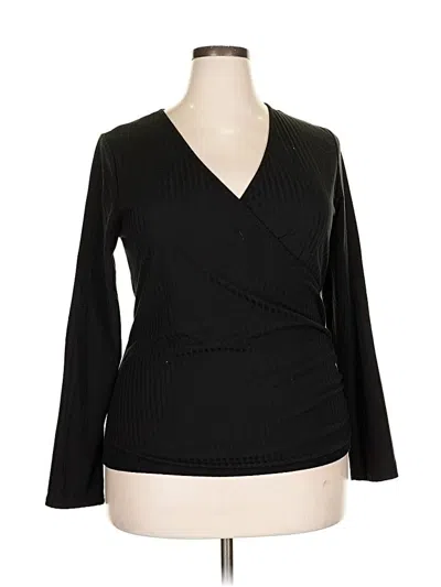 Pre-owned Nine West Long Sleeve T-shirt In Black