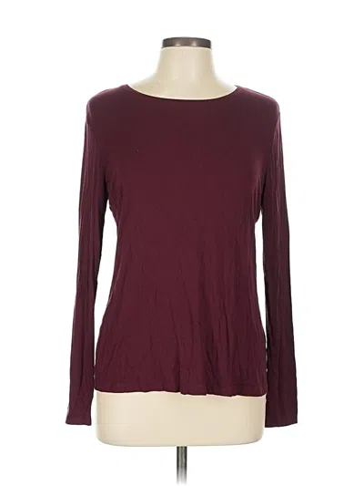 Pre-owned Nine West Long Sleeve T-shirt In Burgundy