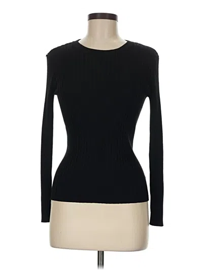 Pre-owned Nine West Long Sleeve Top Black Boatneck Tops