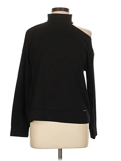 Pre-owned Nine West Long Sleeve Top Black One Shoulder Neckline Tops