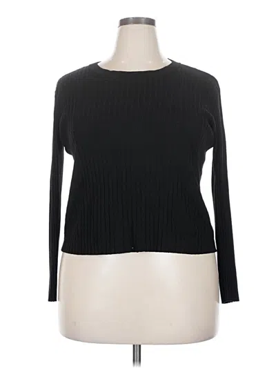 Pre-owned Nine West Long Sleeve Top Black Turtleneck Tops