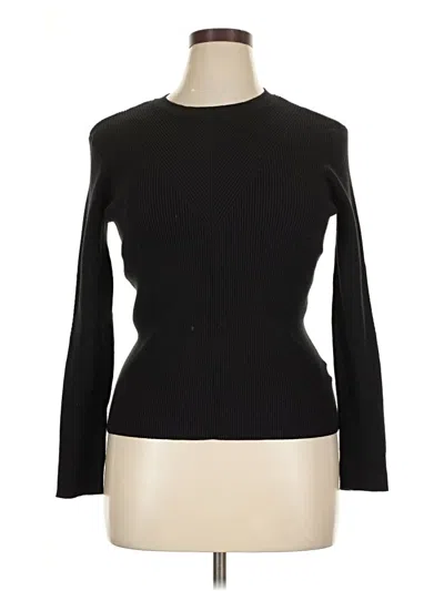 Pre-owned Nine West Long Sleeve Top Black Turtleneck Tops