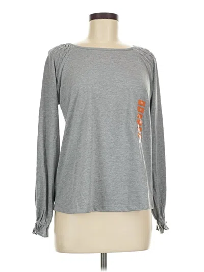 Nine West Long Sleeve Top Gray Boatneck Tops