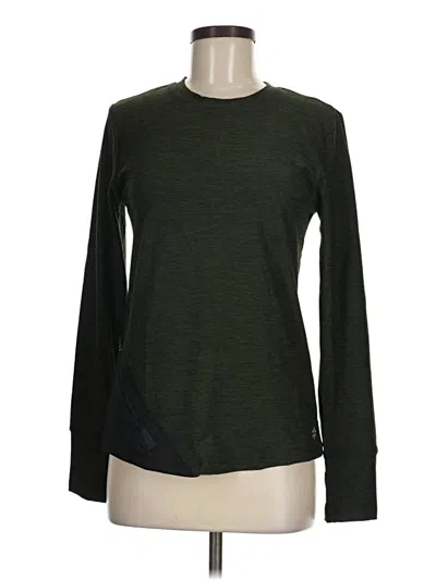 Pre-owned Nine West Long Sleeve Top Green Crew Neck Tops