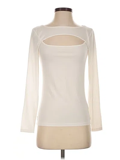 Pre-owned Nine West Long Sleeve Top Ivory Turtleneck Tops