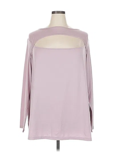 Pre-owned Nine West Long Sleeve Top Pink Cold Shoulder Neckline Tops