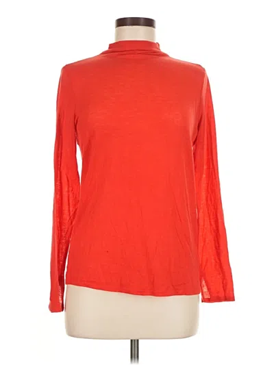 Pre-owned Nine West Long Sleeve Top Red Turtleneck Tops