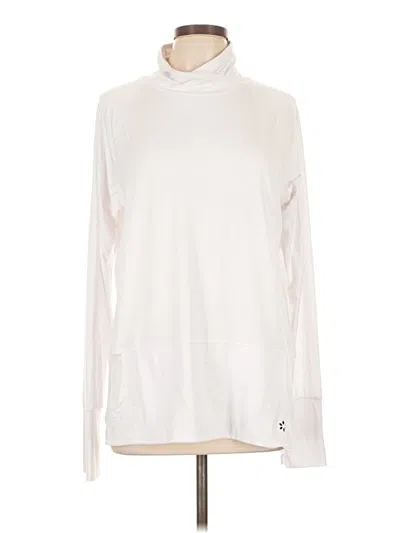 Pre-owned Nine West Long Sleeve Top White Turtleneck Tops