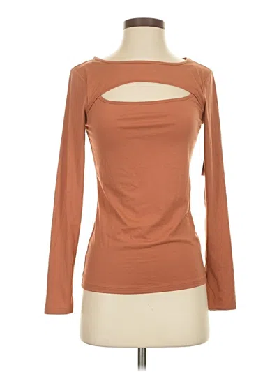 Pre-owned Nine West Long Sleeve T-shirt In Brown