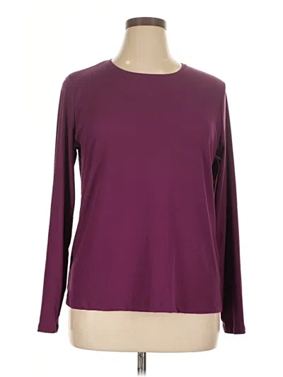 Pre-owned Nine West Long Sleeve T-shirt In Burgundy