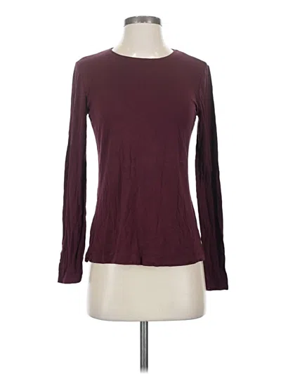 Pre-owned Nine West Long Sleeve T-shirt In Burgundy