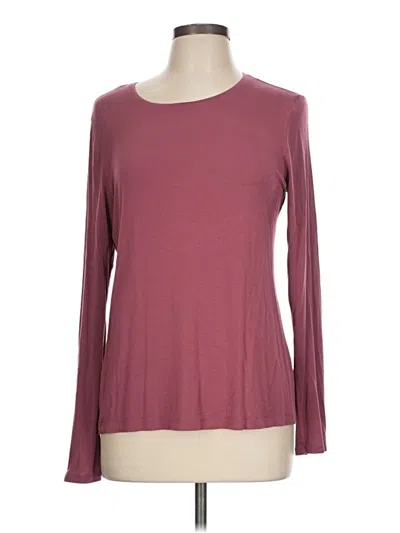 Pre-owned Nine West Long Sleeve T-shirt In Burgundy