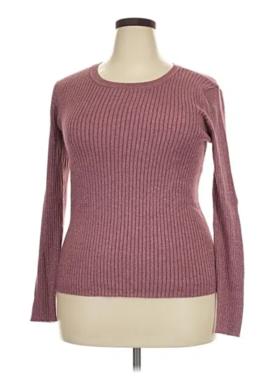 Pre-owned Nine West Long Sleeve T-shirt In Burgundy